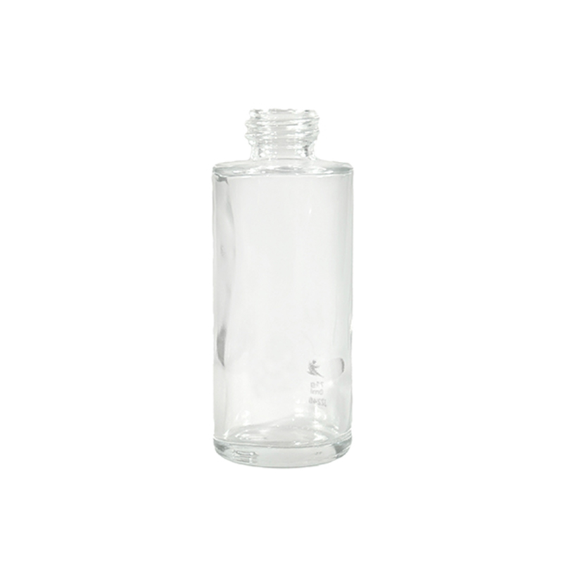 Transparentní dlouhá válcová lahvička na mléko se šroubovacím uzávěrem 108 ml Lehká