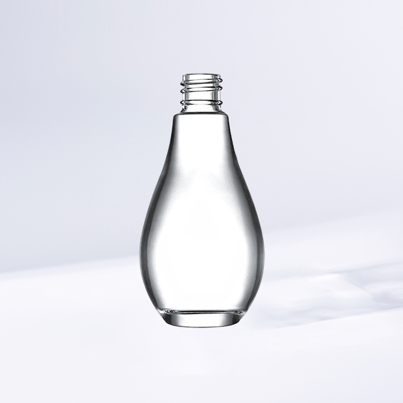 J2514 Transparentní lahvička na mléko ve tvaru obrácené hrušky 46 ml s jednoduchým moderním designem